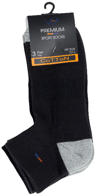 VCAsport Unisex Kurzsocken mit Frotteesohle in Premium-Qualität