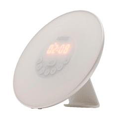 Denver CRL-330 Lichtwecker LED Wake-up Light Radiowecker mit Sonnenaufgang Simulation Naturklänge