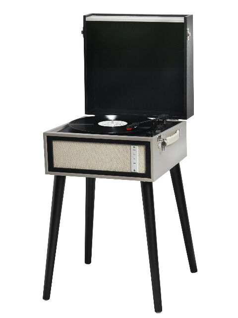 Denver VPL-150BT freistehender Retro Schallplattenspieler mit Bluetooth MP3, USB, Smartphonesteuerung