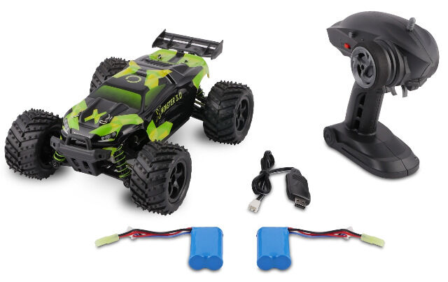 X-Monster Truck ferngesteuertes RC Auto 45 km/h, 1:18, 2 Akkus, Allrad, 100m Reichweite, Buggy, Modellbau, Modellauto, RC Car, Fernsteuerung
