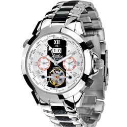 Zeitlos ZL-ES-10 B Automatik Herrenuhr Armbanduhr Exzellent Beast Farbe silber Herren Herr Männer Mann Uhr Automatikuhr