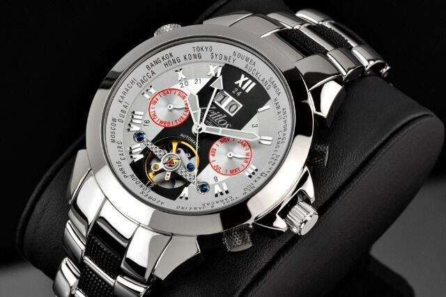 Zeitlos ZL-ES-10 B Automatik Herrenuhr Armbanduhr Exzellent Beast Farbe silber Herren Herr Männer Mann Uhr Automatikuhr