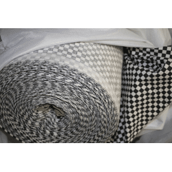 Fabric 1.40 m wide checkered small check 0.7 x 0.7 cm racing check black white