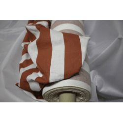 Stoff 1,40 m breit Meterware gestreift Streifen braun weiß