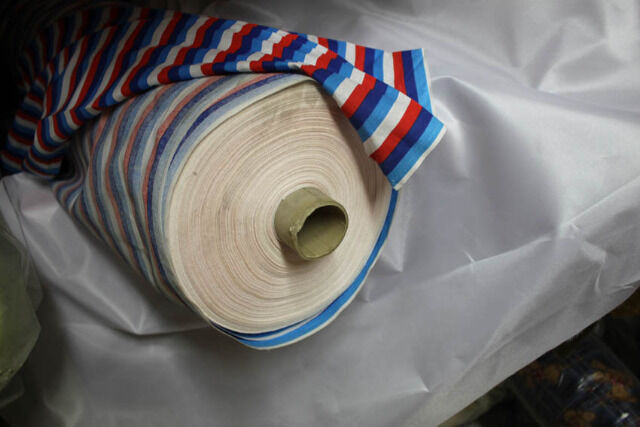 Stoff 1,40 m breit Meterware Streifen blau rot weiß