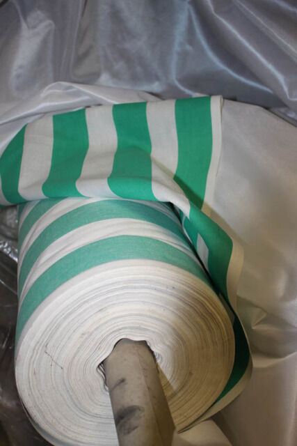 Stoff 1,40 m breit Meterware Streifen gruen weiß