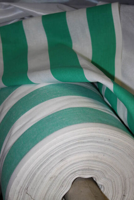 Stoff 1,40 m breit Meterware Streifen gruen weiß