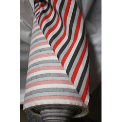 Stoff 1,40 m Meterware gestreift Streifen weiß rot grau