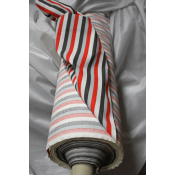 Stoff 1 40 M Meterware Gestreift Streifen Weiss Rot Grau 15456077