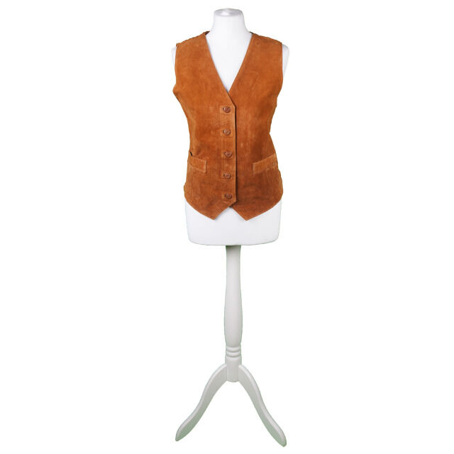 10 x Damen Leder Weste versch. Farben 5 Knöpfe