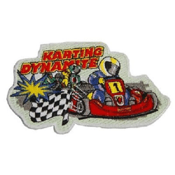 5 x Aufnaeher 10,1 x 5,8 cm Kart Karting