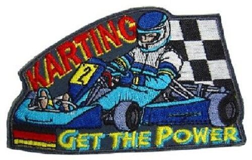 Set 5 x Aufnaeher 10 x 6,2 cm Get the Power Karting 