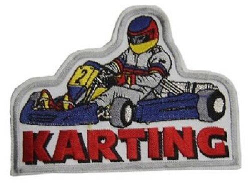 Set 5 x Aufnaeher 11,5 x 7,8 cm Kart Karting
