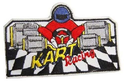 Set 5 x Aufnaeher 8,5 x 5,5 cm Kart Racing Karting