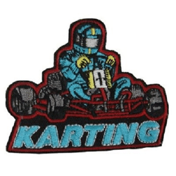 Set 5 x Aufnaeher 8 x 6,5 cm Kart Karting