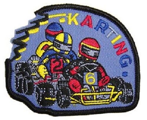 Set 5 x Aufnaeher Patches 7,9 x 6,5 cm Kart Karting