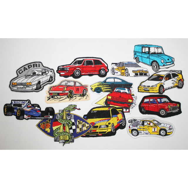 13 x Aufnaeher Set PKW Autos versch. Groeßen