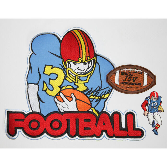 3 x Aufnaeher Set Football versch. Groeßen