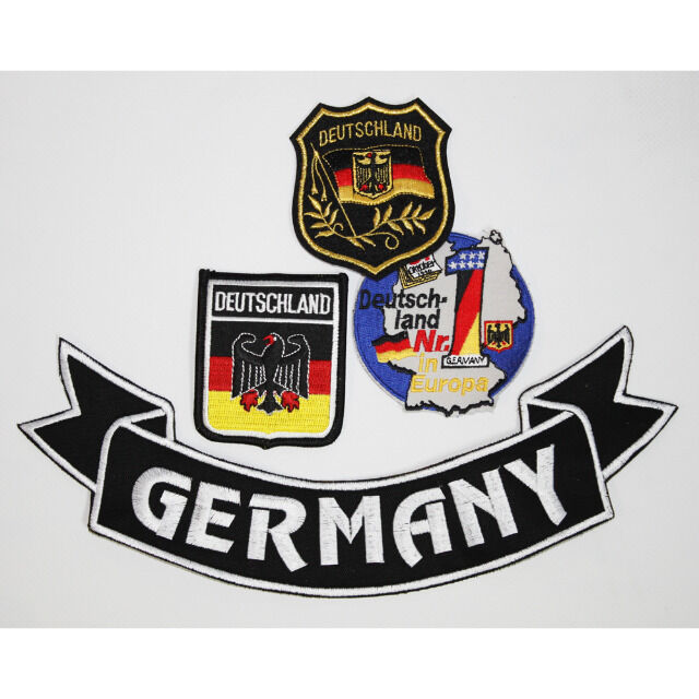 4 x Aufnaeher Set Germany Deutschland