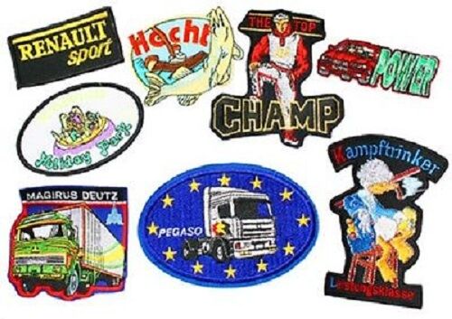 Set 50 x Aufnaeher Patches 5 cm - 15 cm