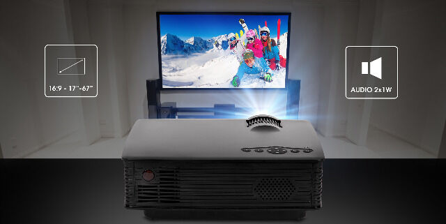 GoClever Cineo Focus II FullHD LED Beamer Projektor 1350 Lumen Heimkino TV 1080p HD Fernsehen Kino Projektion beamen Wand Filme schauen Publ