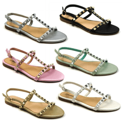 Ladies summer sandals slip-on shoes