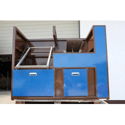 Grosser Metall- Flocktisch beflocken Beflockung Textilien veredeln