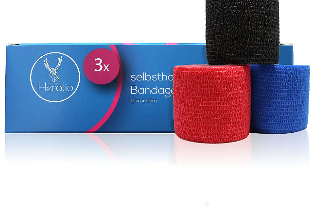 Selbsthaftende Bandagen Fixierbinde Verband Wundverband Pflasterverband Tierverband 9er Pack