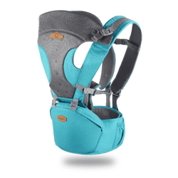 Lionelo Lauren ergonomische Babytrage Bauchtrage türkis bis 15kg Baby Tragetasche Hüfttrage Rückentrage Kindertrage