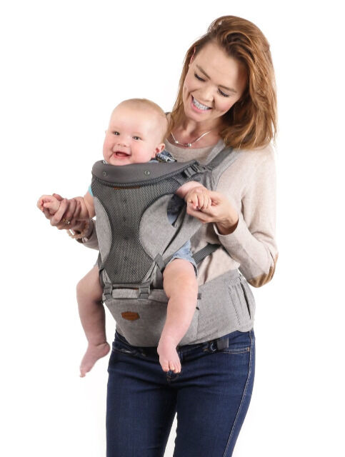 Lionelo Lauren ergonomische Babytrage Bauchtrage türkis bis 15kg Baby Tragetasche Hüfttrage Rückentrage Kindertrage