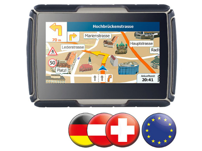 NavGear TourMate N4 Navigationssystem mit EUROPA KARTE 4,3 Zoll Motorrad Kfz Outdoor Navigation Navigationssystem, Navigerät, Navi