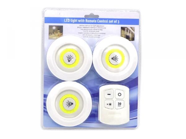 COB Leuchten im 3er Set inklusive Fernbedienung