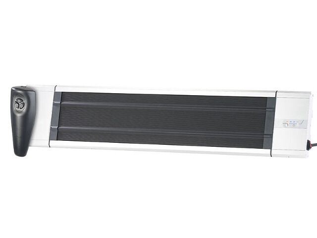 Semptec Infrarot-Dunkelheizstrahler RA-324 Timer Fernbedienung 2.400 Watt IP55 Heizung Heizlüfter Heizkörper Wärmequelle Wärme heizen