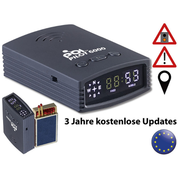 POI Pilot 6000 GPS Blitzer und Radarwarner Gefahren-Warner mit POI-Daten  für Europa Radar Blitzer Blitzerwarner Radarwarner GPS Warner (15562493) 
