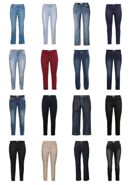 Damen Übergrößen Mode Plus Size Hosen Jeans Große Größen Restposten Mix