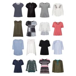 Damen Übergrößen Mode Plus Size T-Shirts Tops Blusen Große Größen Restposten Mix