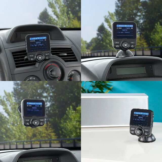 auvisio FMX-680.dab DAB+ Auto DAB-Empfänger, FM-Transmitter, Bluetooth, Freisprecheinrichtung, MP3, Kfz, Autoradio, Radio, Empfänger, Hifi