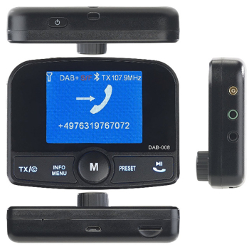 auvisio FMX-640.dab DAB+ Auto DAB-Empfänger, FM-Transmitter, Bluetooth,  Nachrüst Freisprecheinrichtung, MP3, Kfz, Autoradio, Radio Empfänger  (15568311) 