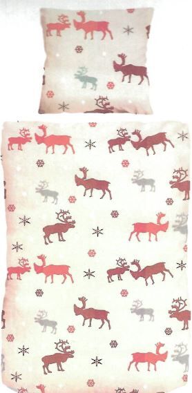 Bettwäsche Elch Muster Winter Kissenbezug Bettbezug Kissenhülle Warm Heimtextilien