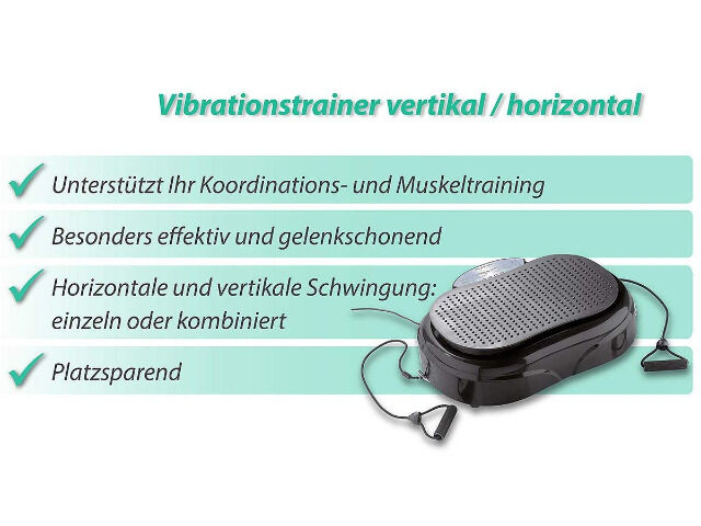 newgen medicals 3in1 Rüttelplatte Vibrationsplatte mit Expander Abnehmen Muskelaufbau schlank werden Fitness Sport Training Vibration