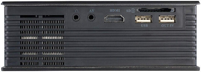 SceneLights Mini portabler LED-Beamer LB-8300.mp mit Mediaplayer, 800 x 480 Pixel LCD HDMI Projektion projezieren Heimkino Kino Fussball