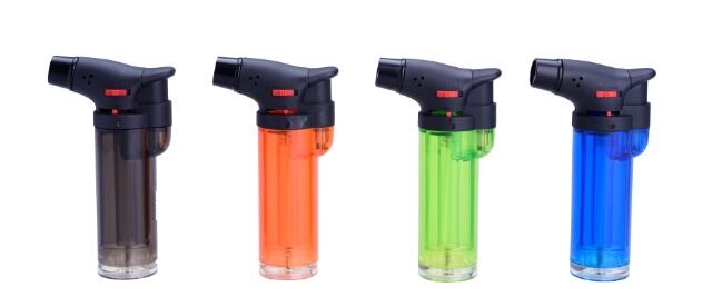 JETFLAME Gasbrenner Feuerzeug transparent ideal für Feuerwerk