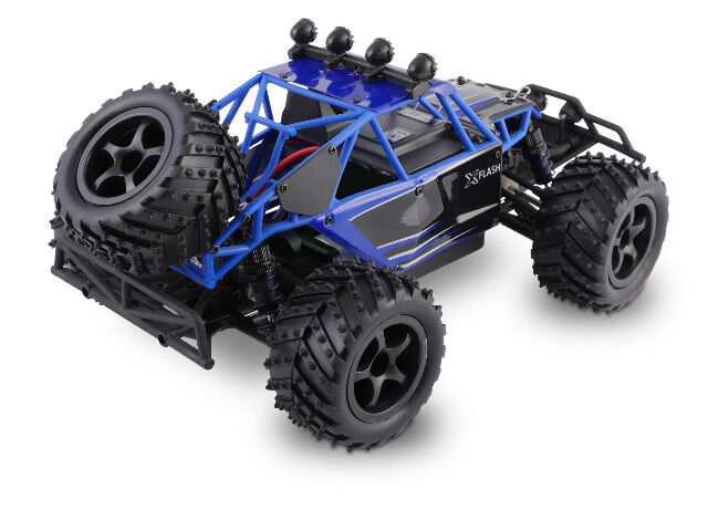 Overmax X-Flash ferngesteuerter RC Buggy 45 km/h, 1:18, 2 Akkus, Allrad, 100m, Öl Stossdämpfer, LED Beleuchtung Remote Control Modellbau 