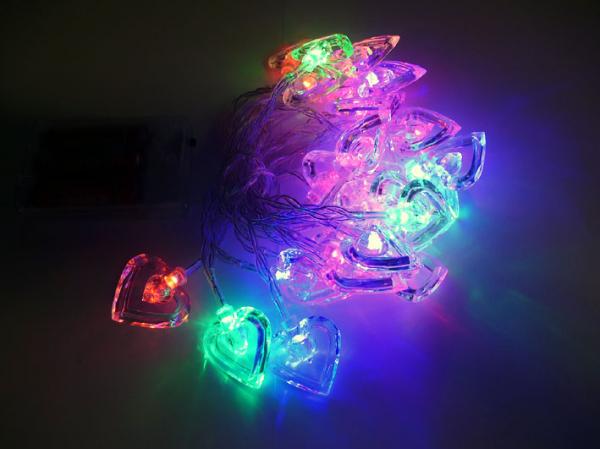 Weihnachtslichterkette 3,8m 30 LED Herz
