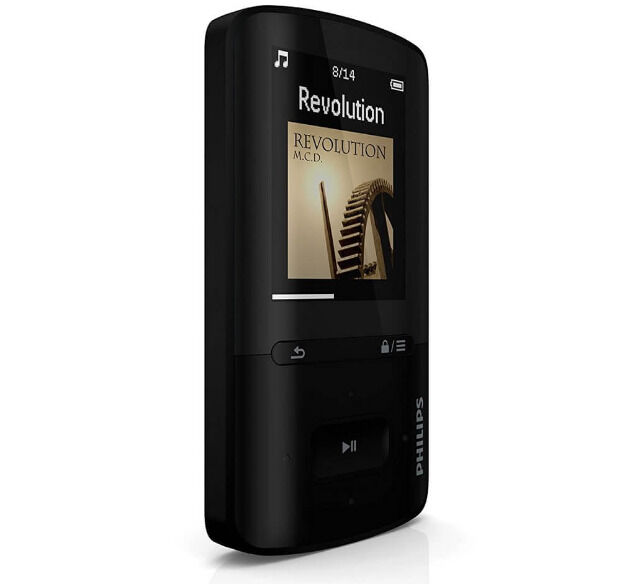 Philips SA4VBE04KN/12 GoGear Vibe MP3 und MP4-Player 4GB (4,6 cm (1,8 Zoll) LCD-Display, USB 2.0 schwarz) Ebooks, Hörbücher anhören, Videos 