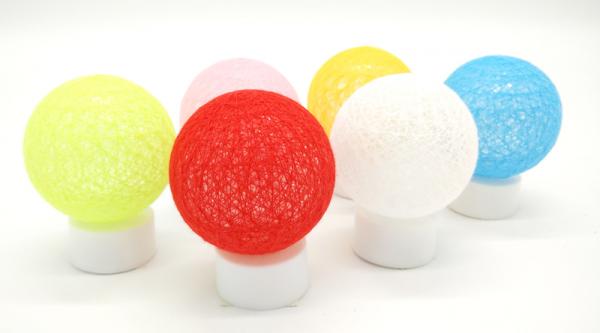 LED Lichtdeko Rattan Ball in 12er Display
