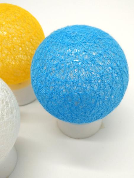 LED Lichtdeko Rattan Ball in 12er Display