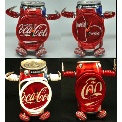 50 handgefertigte Wecker aus leeren Dosen Heinecken, Cola etc