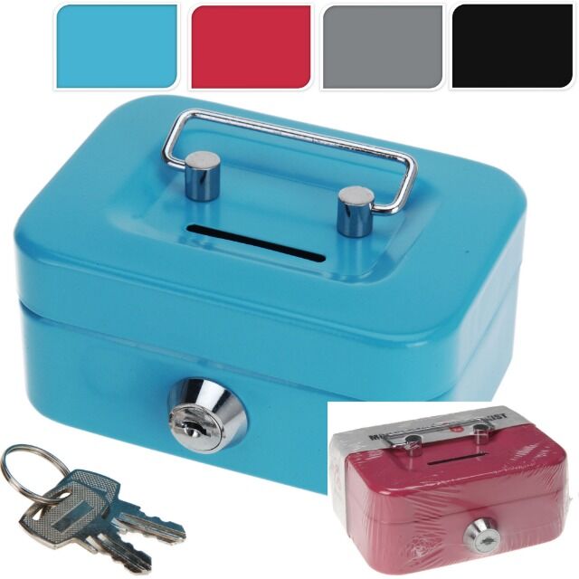 Geldkassette Mini - Abschließbare Metall-Spardose Mit 2 Schlüsseln