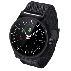 GoClever Fit Watch ELEGANCE Schwarz Smartwatch Fitness Schrittzähler Pulsmesser Schlaftracker mit Metallarmband